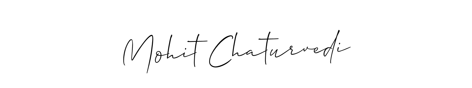 How to make Mohit Chaturvedi name signature. Use Allison_Script style for creating short signs online. This is the latest handwritten sign. Mohit Chaturvedi signature style 2 images and pictures png